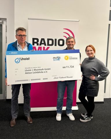 Lhoist sammelt &uuml;ber 10.000 Euro f&uuml;r Aktion Lichtblicke