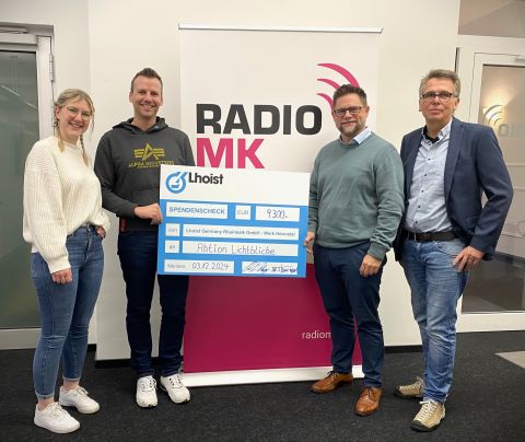 Lhoist-Mitarbeiter sammeln 9.300 Euro f&uuml;r die Aktion Lichtblicke